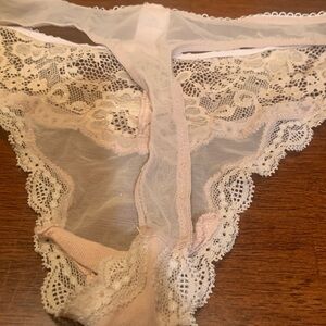 Victoria's Secret Lace women’s underwear  in nude color . sexy strings , size M